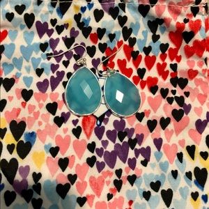 J.Jill turquoise-colored glass earrings